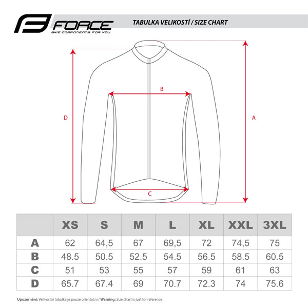 tabulka dres force angle dl rukav damsky