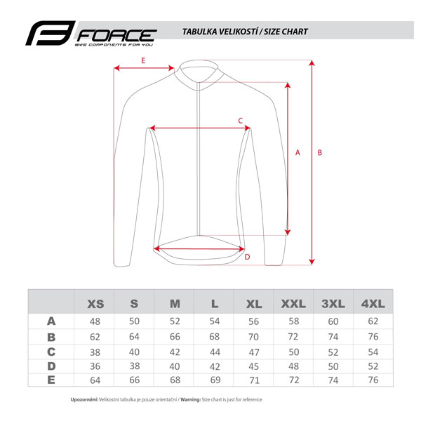 tabulka dres force fashion dl rukav