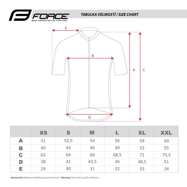 tabulka dres force view lady